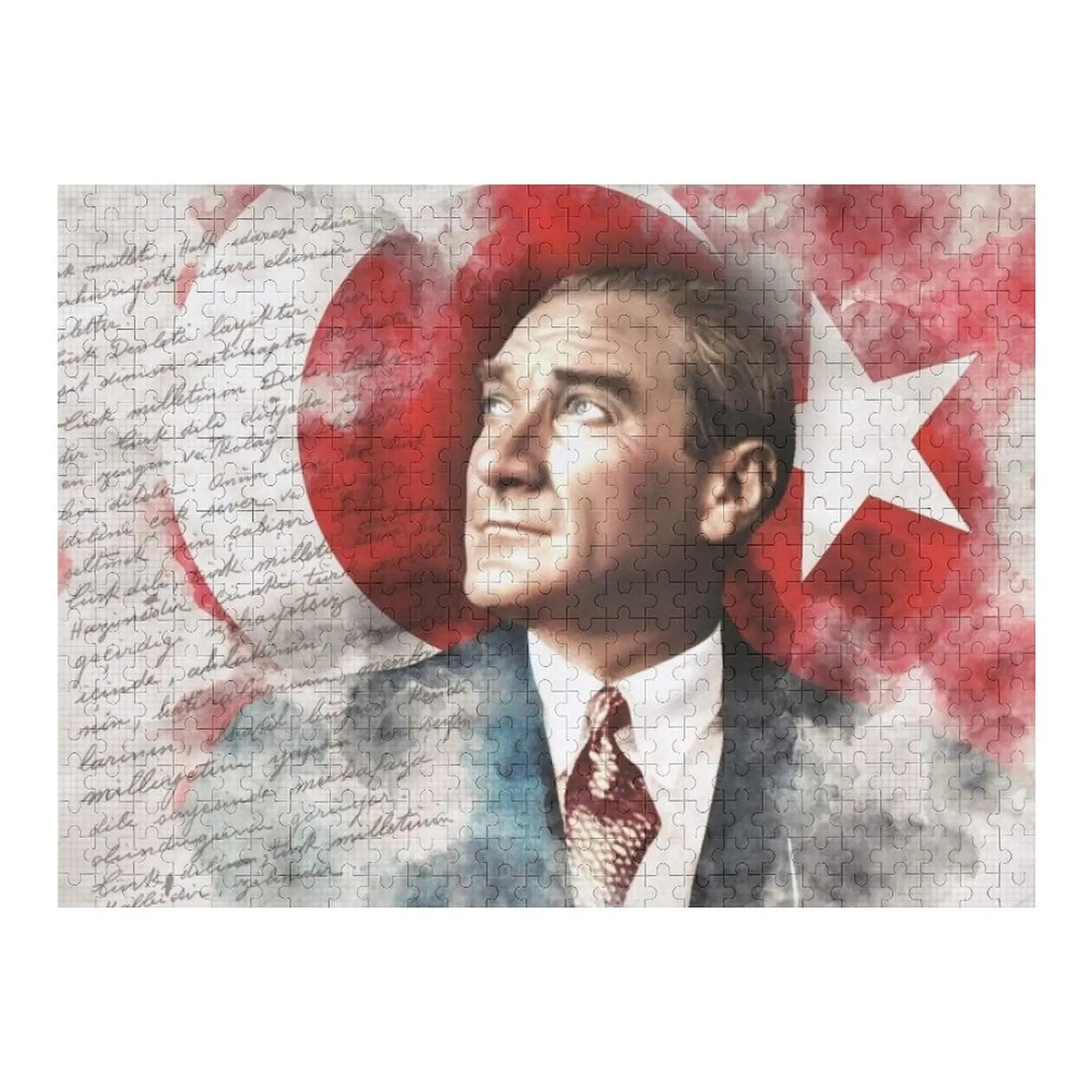 

Ataturk Turkish Flag Jigsaw Puzzle Custom Puzzle Wooden Jigsaw Puzzles For Adults Custom Child Gift