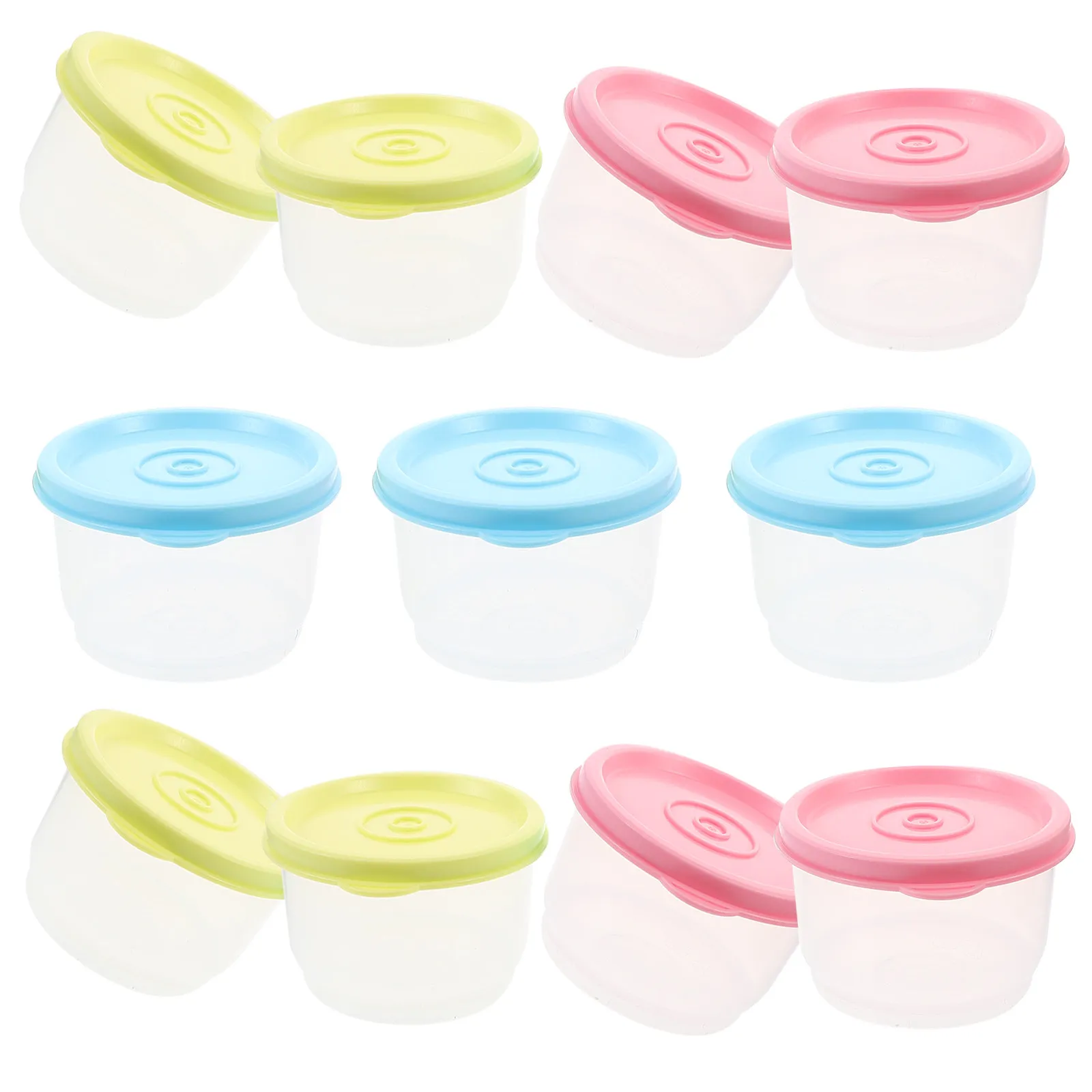 

Набор из 12 пластиковых контейнеров для хранения продуктов: герметичные, непротекаемые, круглые, для холодильника и морозильной камеры, для закусок