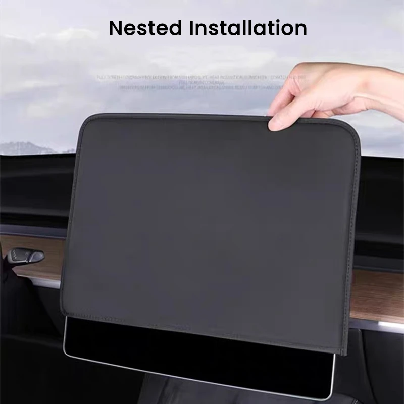 Anti-UV Sunshade Screen Protection Cover For Tesla Model 3 Y Center Console Navigation Display Dust Case Interior Accessories