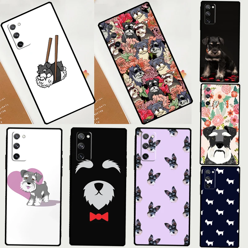 Schnauzer Puppy Dog Case For Samsung Galaxy S23 S22 Ultra S21 S20 FE S8 S9 S10 Note 10 Plus Note 20 Ultra Cover