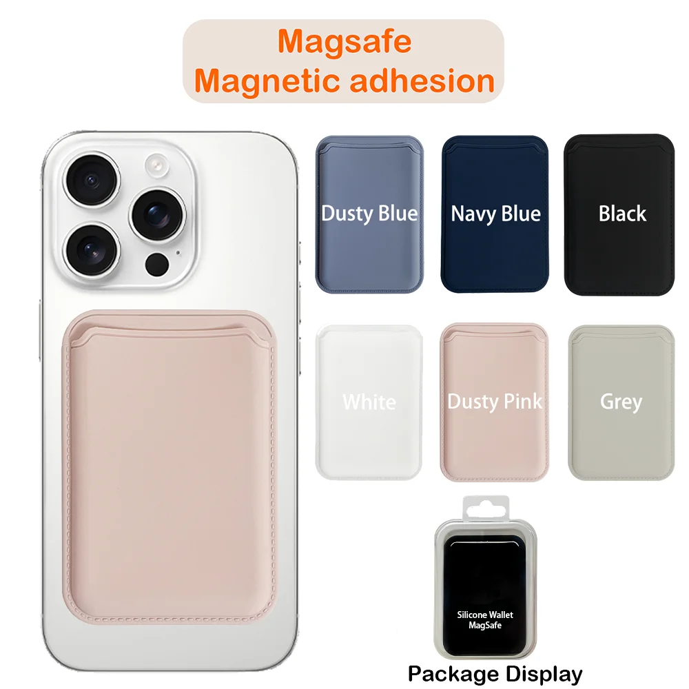 

Чехол-кошелек Magsafe подходит для iphone12-16, полная серия жидкого силикона, сумка для карт с магнитной присоской, адсорбционные аксессуары