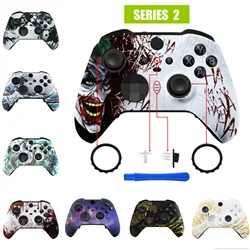 EXtremeRate-Kit de repuesto de carcasa frontal para Xbox One Elite Series 2, placa frontal estampada, controlador, serie 1