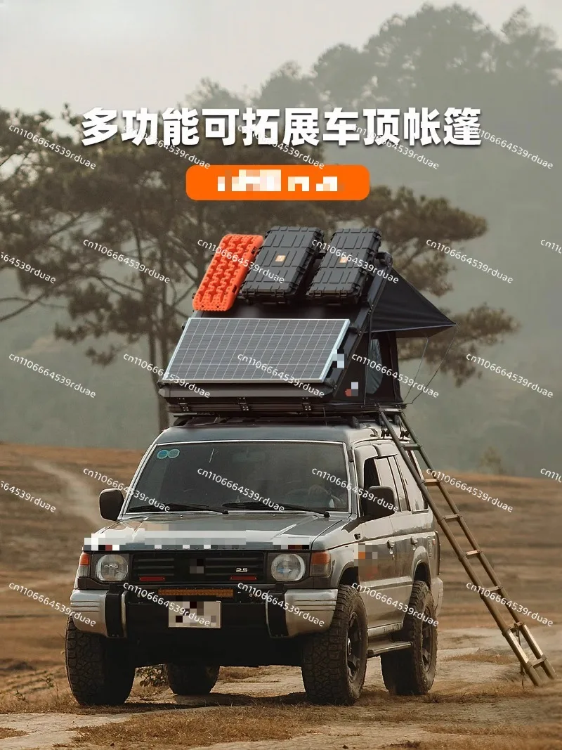 Car roof tent Fully automatic folding self-driving camping tank Aluminum alloy hard top tent