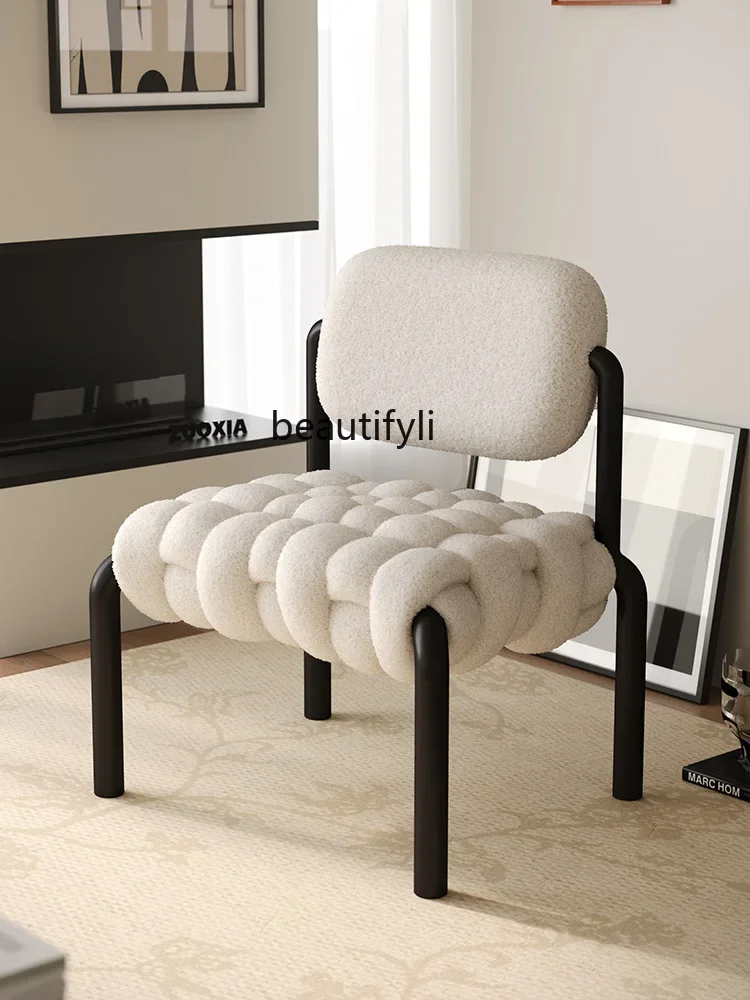 Sheep Chair Nordic Cream Style Dressing Stool Household Cosmetic Chair Simple Couch