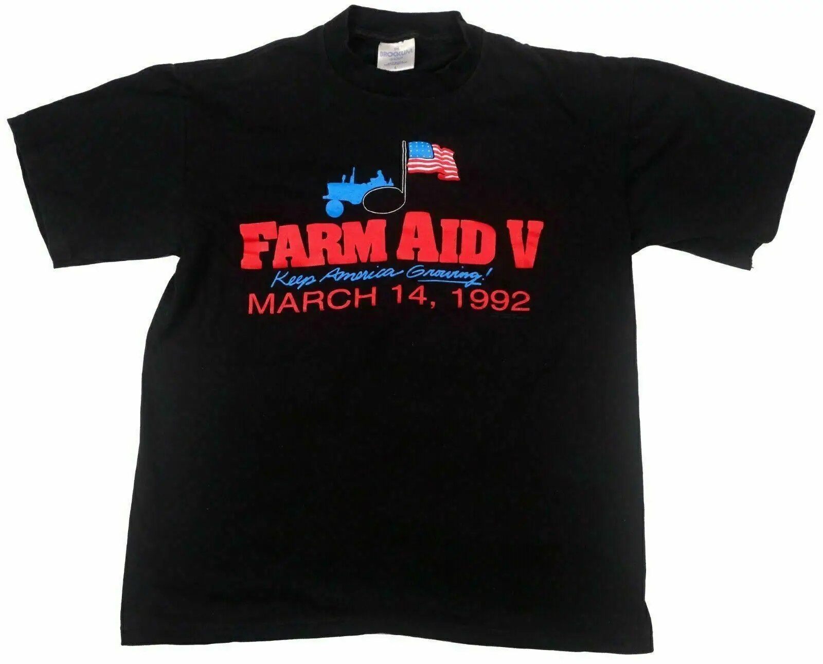 Farm Aid V Vintage T Shirt Tracy Chapman Steve Earle Neil Young 1992 Brockum