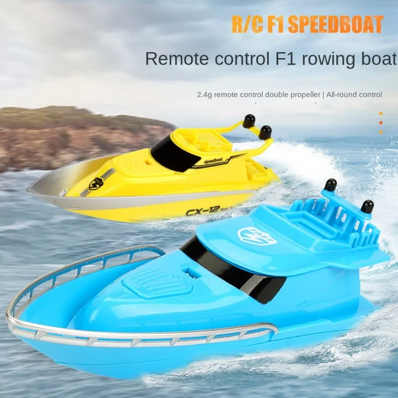 2,4g Mini Spaß RC Schnellboot Fernbedienung Schiff U-Boot Badewanne elektrisches Wasserspiel zeug für Jungen Kinder Kinder Familie Schwimmbad