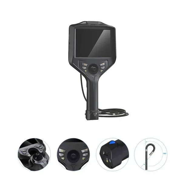 Industrial Steering Endoscope Camera 3.9mm Lens With 2m Snake Tube Professional Videoscope Inspection Borescope Camera