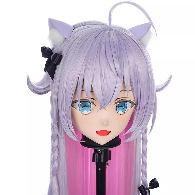 Hecho a mano personalizar Anime muñeca cruzada completa mujer/niña personaje de dibujos animados diadema completa bloqueo Kig Cosplay máscara de Kigurumi