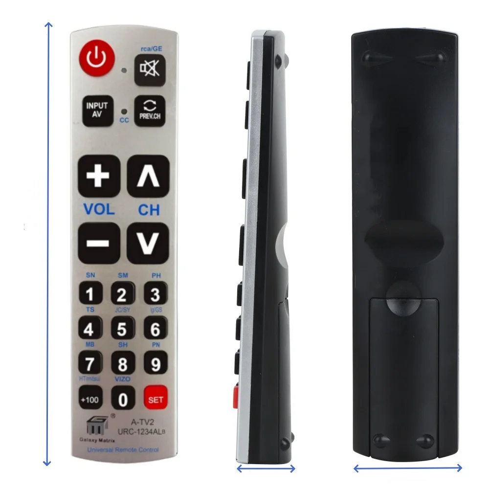 استبدال جهاز التحكم عن بعد العالمي بزر كبير A-TV2 يستخدم لـ L&G Sam*sung So*ny والمزيد من العلامات التجارية التلفزيونية أفضل لكبار السن #6