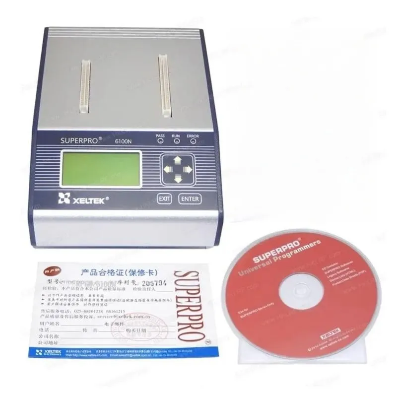 

Оригинальный Новый программатор SUPERPRO 6100N + DX0001 с разъемом SP6100N SUPERPR06100 IC ORG DX0001 DX2052, адаптер SUPER PRO6100N