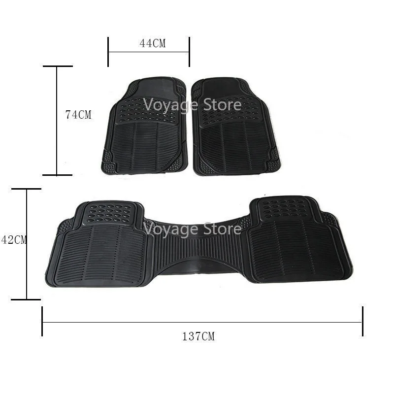 Car floor mat waterproof black universal plastic anti slip rubber pad can be cut for multiple vehicle models