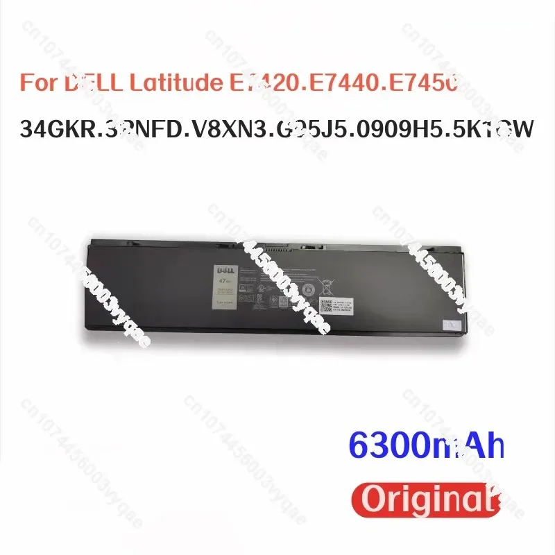 

100% оригинал, 6300 мАч для DELL Latitude E7420 E7440 E7450 34GKR 3RNFD V8XN3 G95J5 0909H5 5K1GW аккумулятор для ноутбука