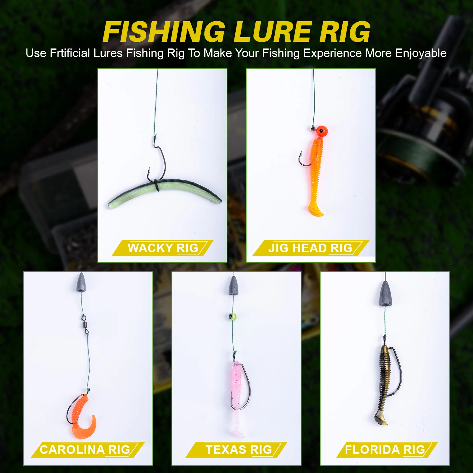 Goture 193/255-delige kunstaasset Zacht en hard aasset Van toepassing op alle waterslagen Efficiënte gesimuleerde kunstaasset met doos