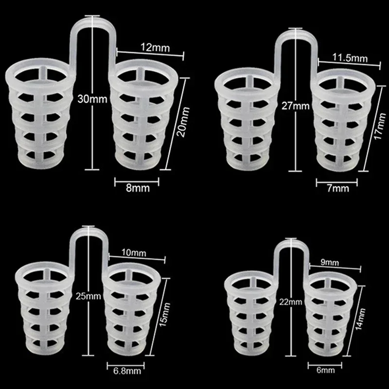 8 pçs anti ronco respirar fácil sono nariz clipe ronco rolha ajuda dilatadores nasais dispositivo congestão ajuda sem tiras cones