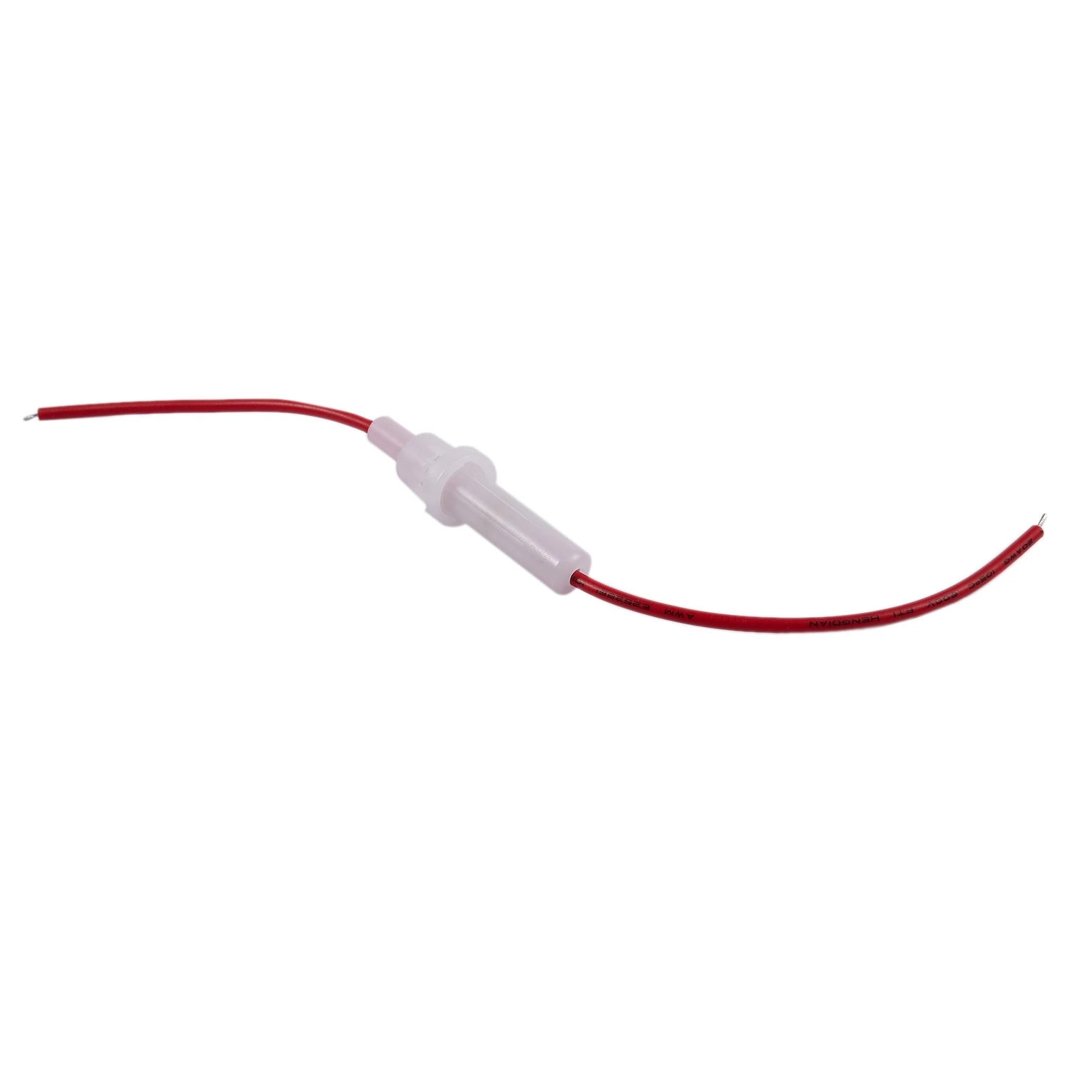 Red Wire White Screw Type Cap Inline 6mm x 30mm Tube Fuse Holder 5Pcs
