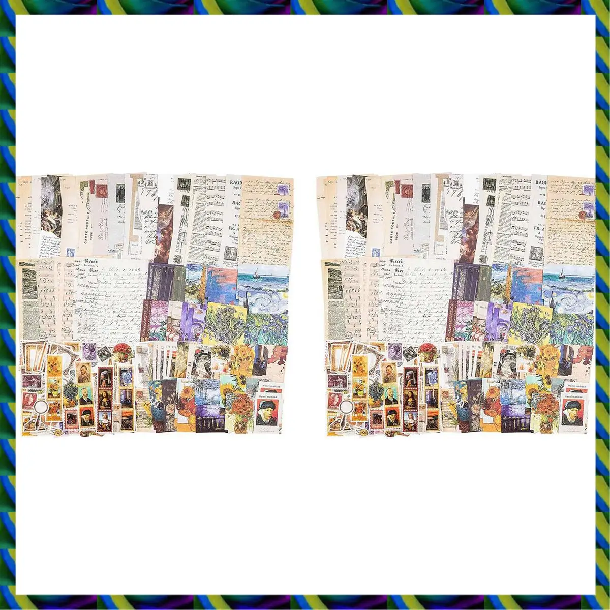 Daily Vintage Scrapbook Supplies Pack (400 ชิ้น) สําหรับ Art Journaling ขยะสมุดบันทึก DIY สติกเกอร์กระดาษ (C)