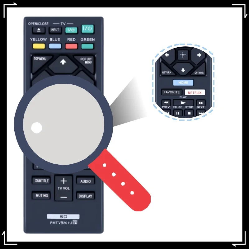 

Universal Remote Control RMT-VB201U High Quality Compatible with Sony BDP-S1700CA BDP-S3700 DVD Player Learning Function Remote