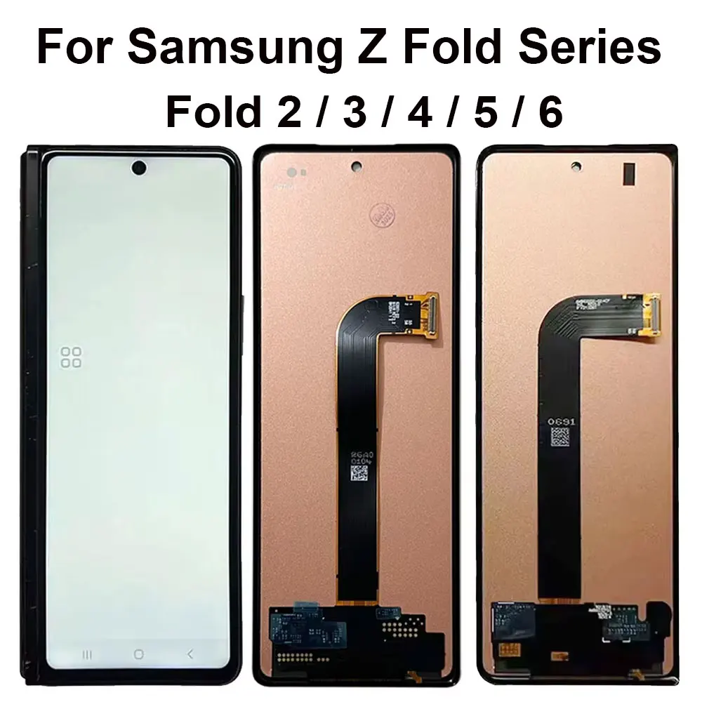 

6,2 "для Samsung Galaxy Z Fold 2 3 ЖК-дисплей с сенсорной панелью и дигитайзером в сборе, замена экрана для Samsung Galaxy Z Fold 4 5 6