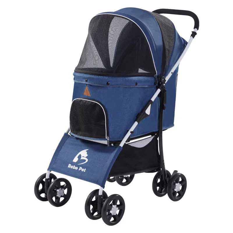 

Luxury Pet Dog Cat Stroller All-terrain Pet Stroller Convertible Pet Carriage With Weather Cover