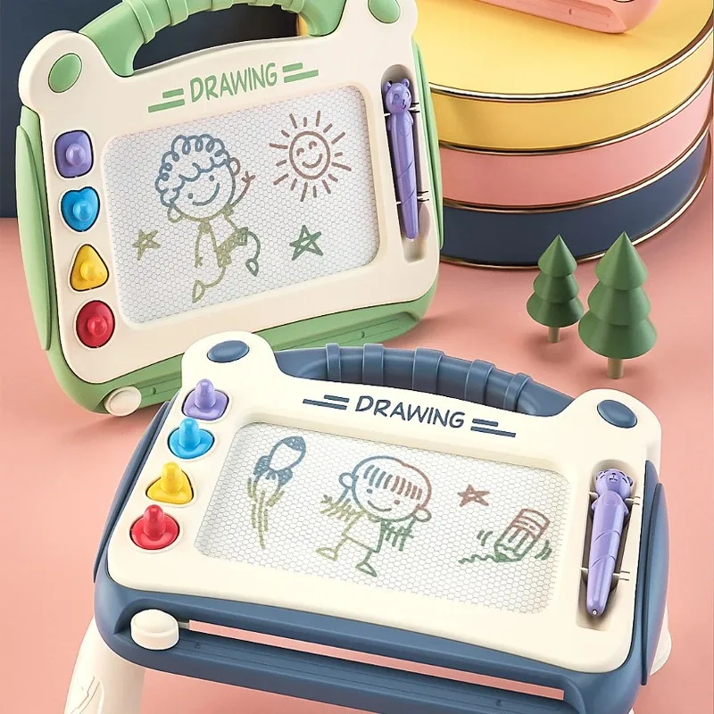 لوحة رسم مغناطيسية للأطفال لوحة جرافيتي ملونة للأطفال الصغار يمكنها مسح لوحة كتابة بقوس مغناطيسي منزلي #1