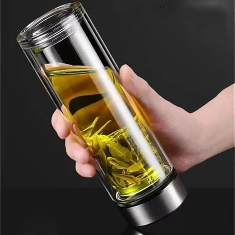 Double-layer Glass Large-capacity Water Cup High Temperature Explosion-proof Thickened Household Transparent Insulation Tea Cup