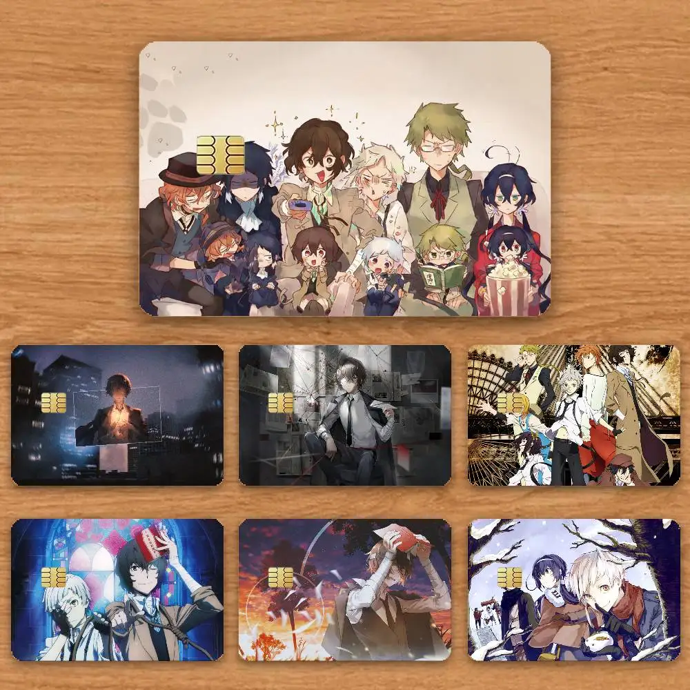 

Anime Bungo Stray Dogs Credit Card HD Stickers Game Card Decal Card Matte Film Skin Small Chip Waterproof Sticker