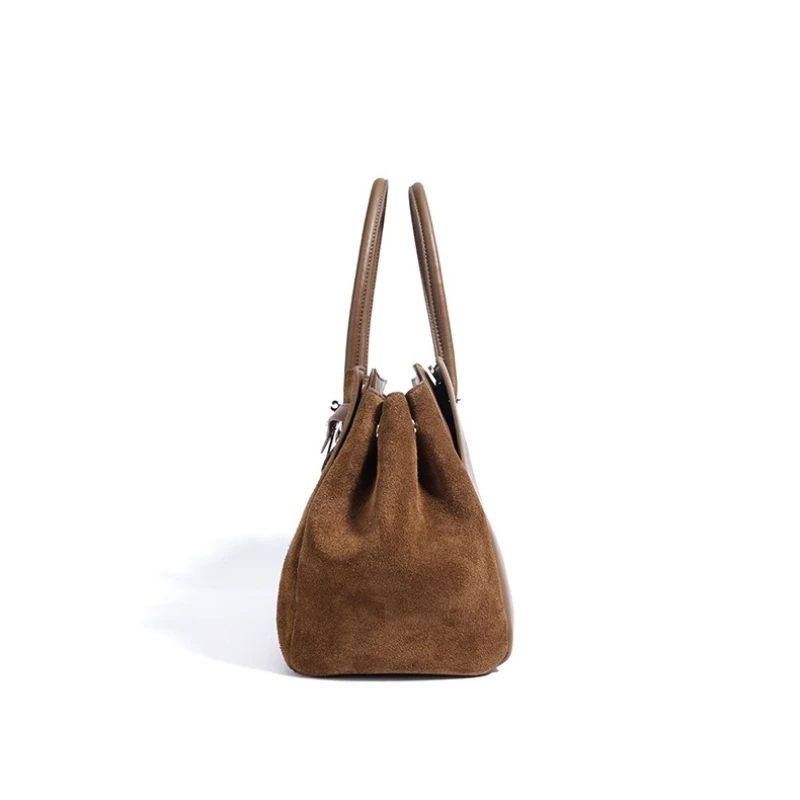 موضة سعة كبيرة المرأة Forsted جلد البقر حقائب كتف مصمم سستة حقيبة يد عالية الجودة حقيبة يد جلدية أصلية تخفيف حقيبة #4