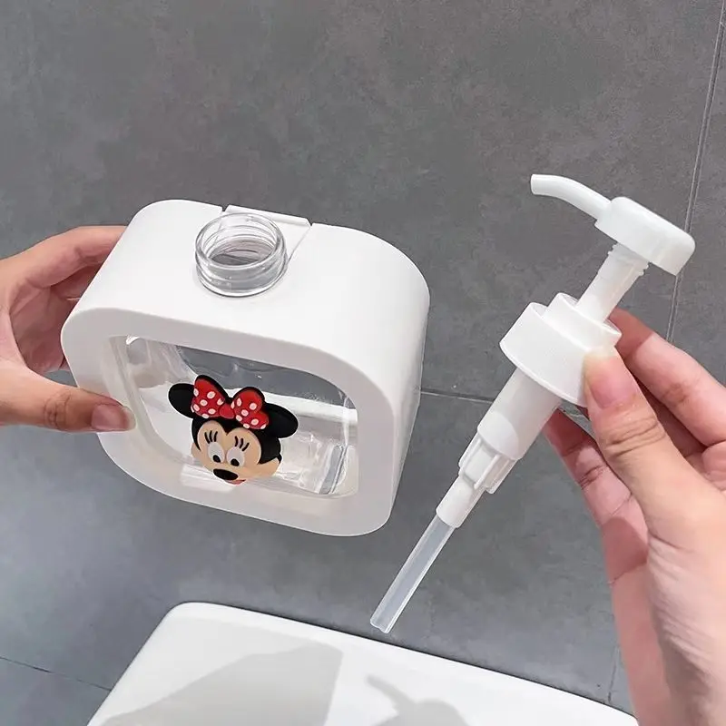 Kawaii Sanrio 미키 마우스 귀여운 만화 간단한 대용량 프레스 아웃 병은 바디 워시와 샴푸를 부분별로 사용하기에 적합합니다.