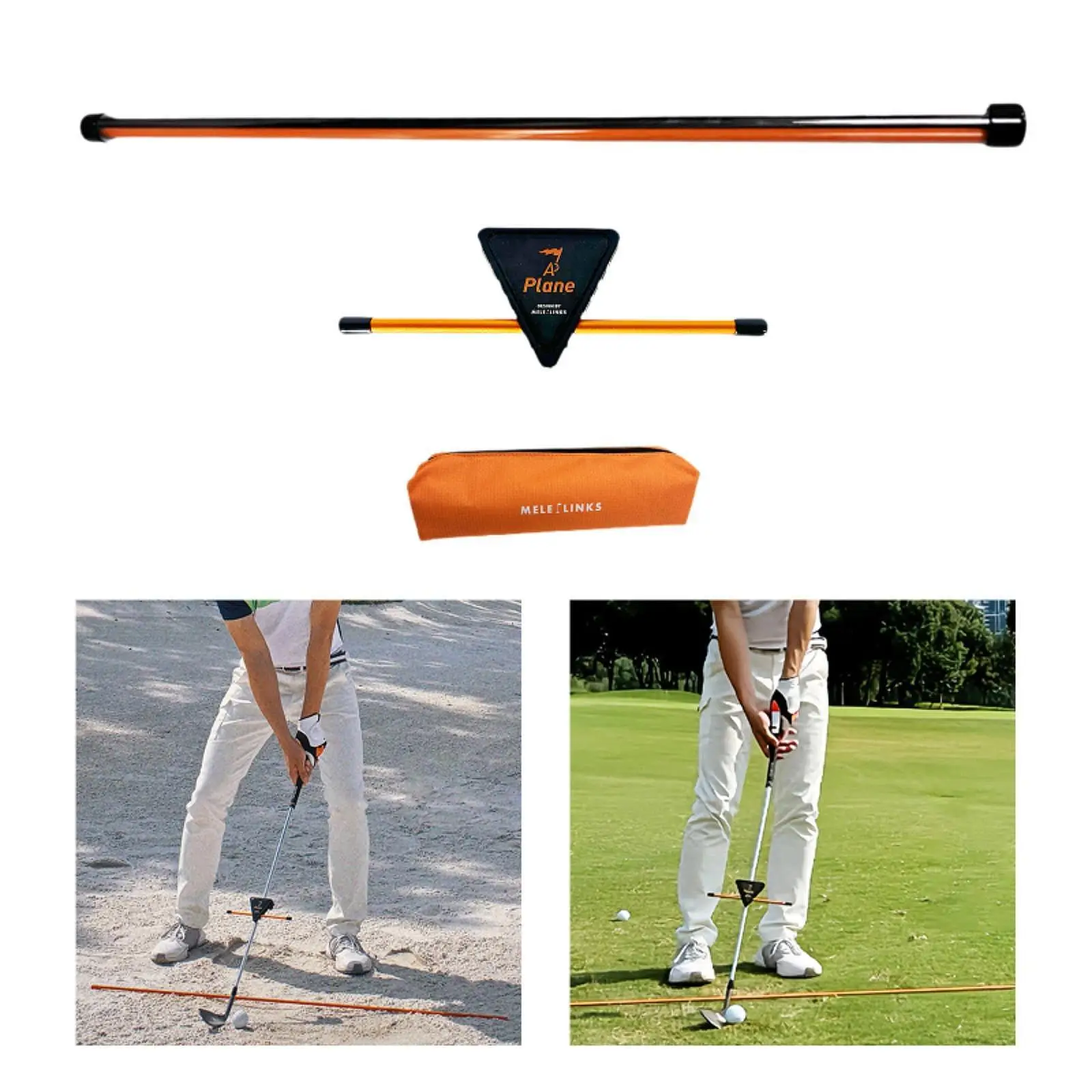 

Golf Swing Training Aid Golf Swing Trainer for Chipping Hitting, Lightweight Portable Golf Practice Tool Golf Trainer