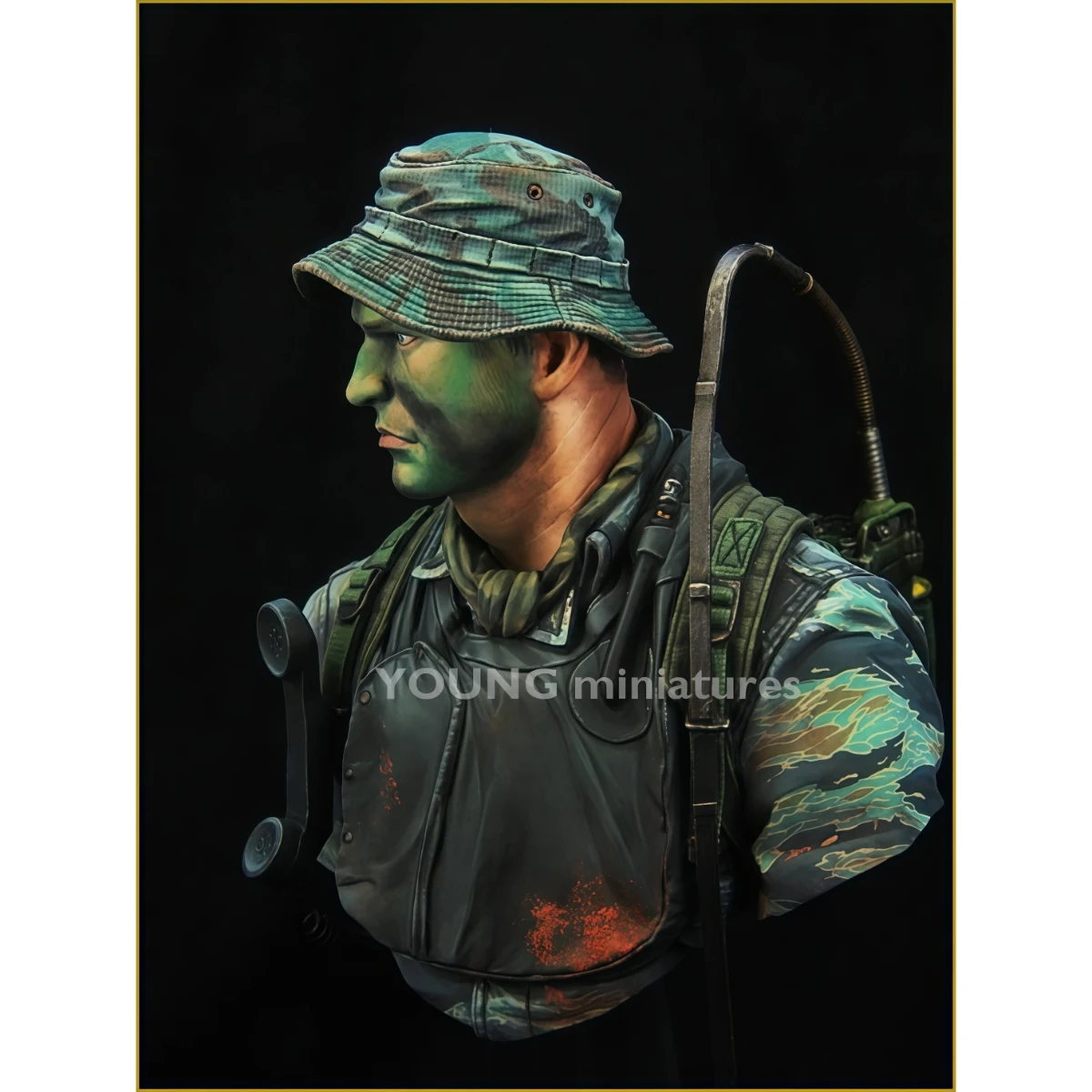 

1/10 scale resin unpainted model kit, bust of a US Navy SEAL, unassembled and unpainted GK
