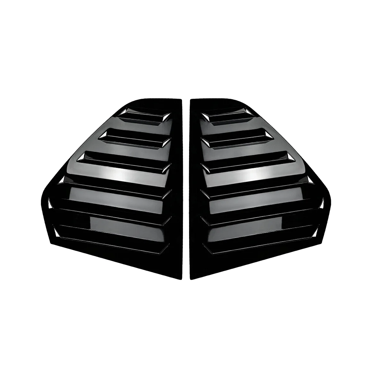 

Bright Black Rear Side Vent Quarter Window Louver Shutter Cover Trim for Volkswagen Golf MK8 2020 2021 2023