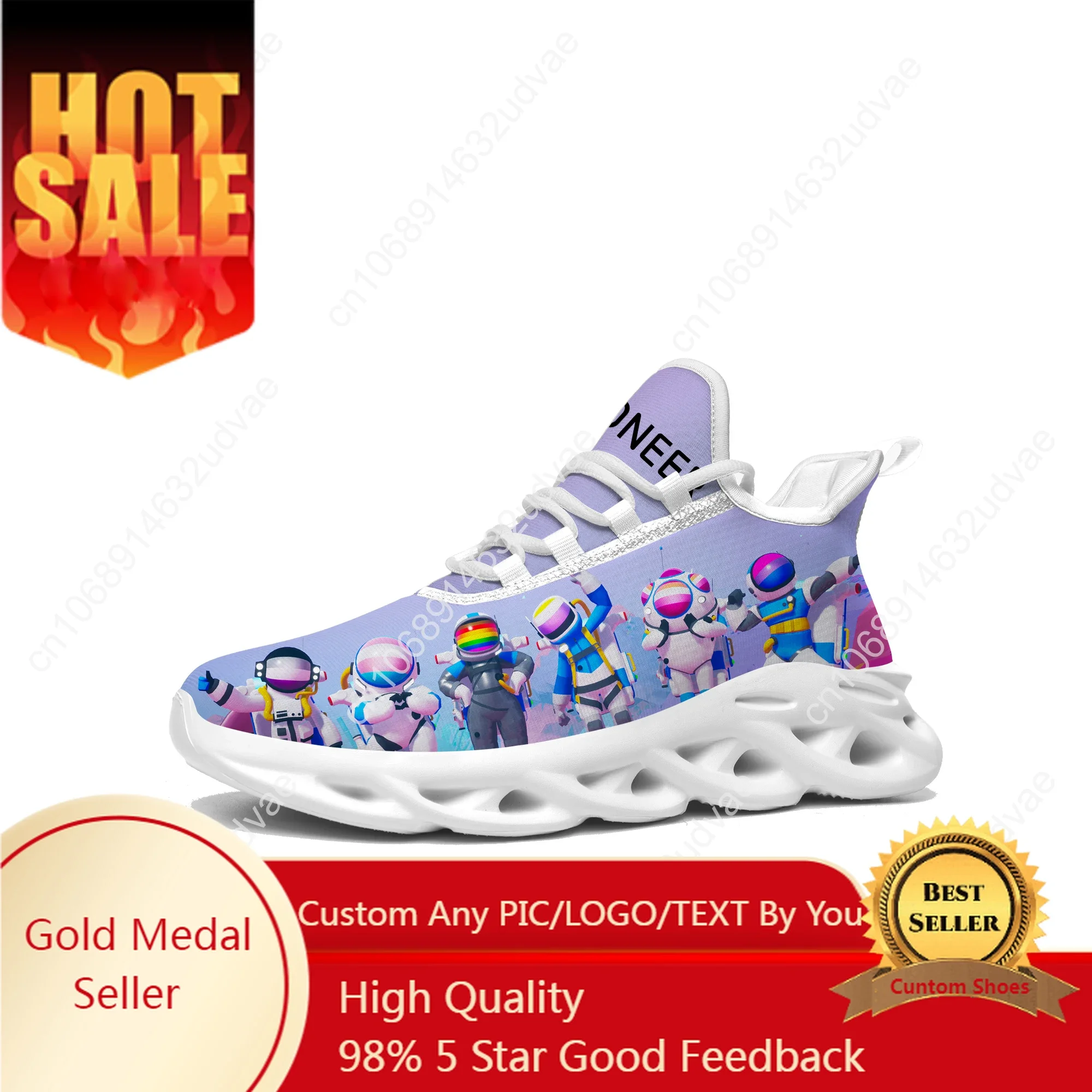 

Astroneer Flats Sneakers Mens Womens Teenager Sports Running Shoes High Quality Cowboy Cartoon Custom Lace Up Mesh Footwear