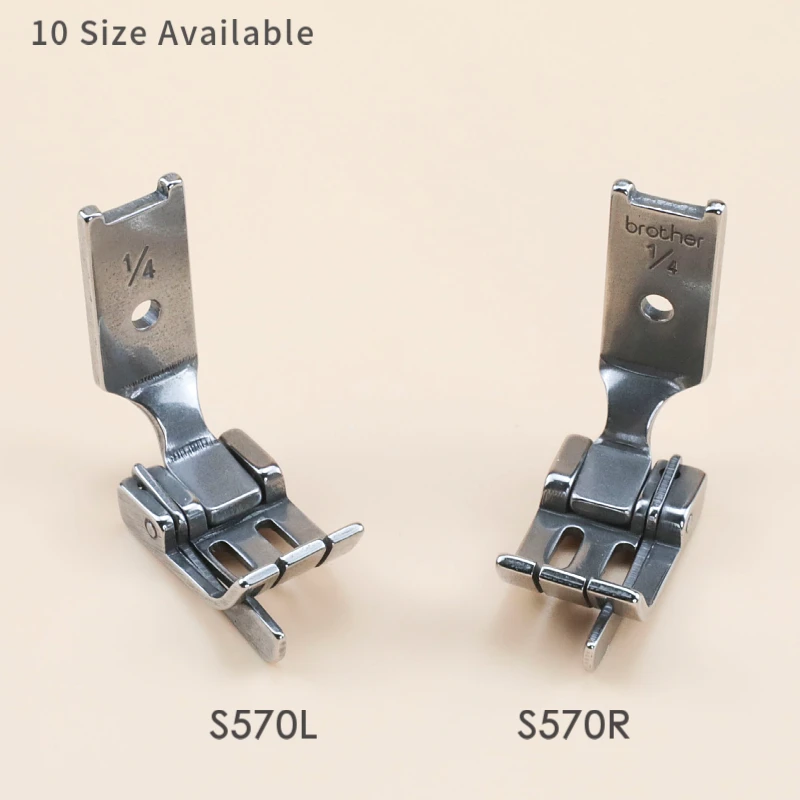 S570 Right and Left Presser Foot With Guide For JUKI 515 Brother 842 845 Twin Needle Sewing Machine Accessories Parts Brassiere