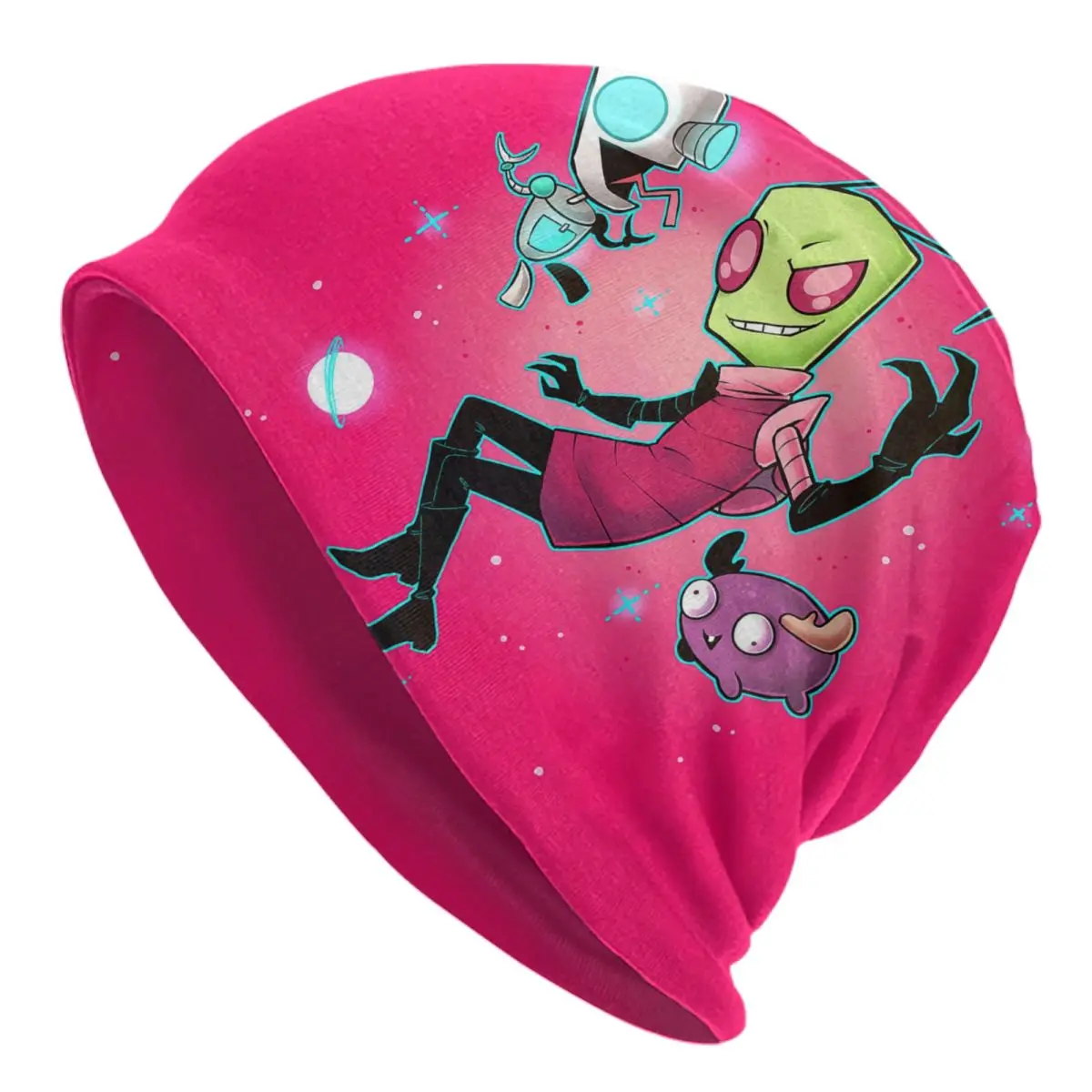 Custom I-Invaders Z-Zims Cartoons Funny Skullies Beanies Caps Men Women Winter Warm Knitting Hat Adult Hot Movie Bonnet Hats