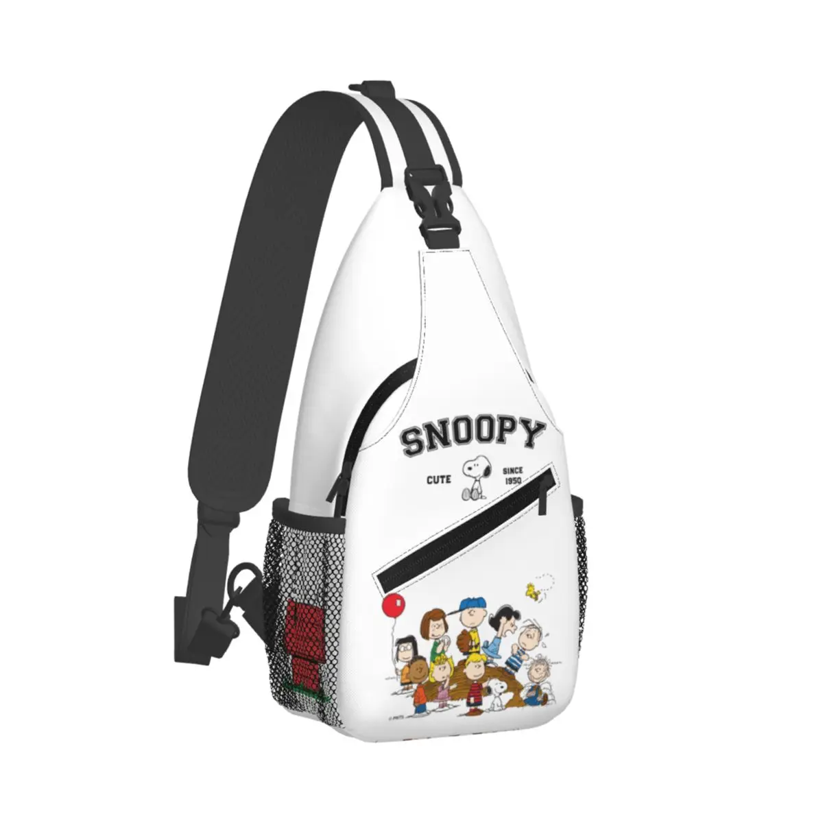 Comic Peanuts Snoopy Sling Bag Chest Crossbody Shoulder Sling Backpack Hiking Travel Daypacks Cute Cartoon Dog