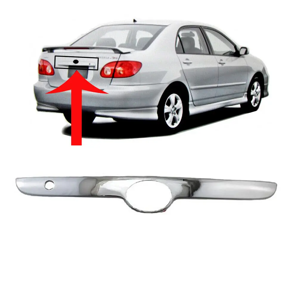 

BBQ@FUKA Car Protector Sticker For Toyota Corolla Sedan 2003-2008 ABS Chrome Car Rear Trunk Lift Molding Cover Trim