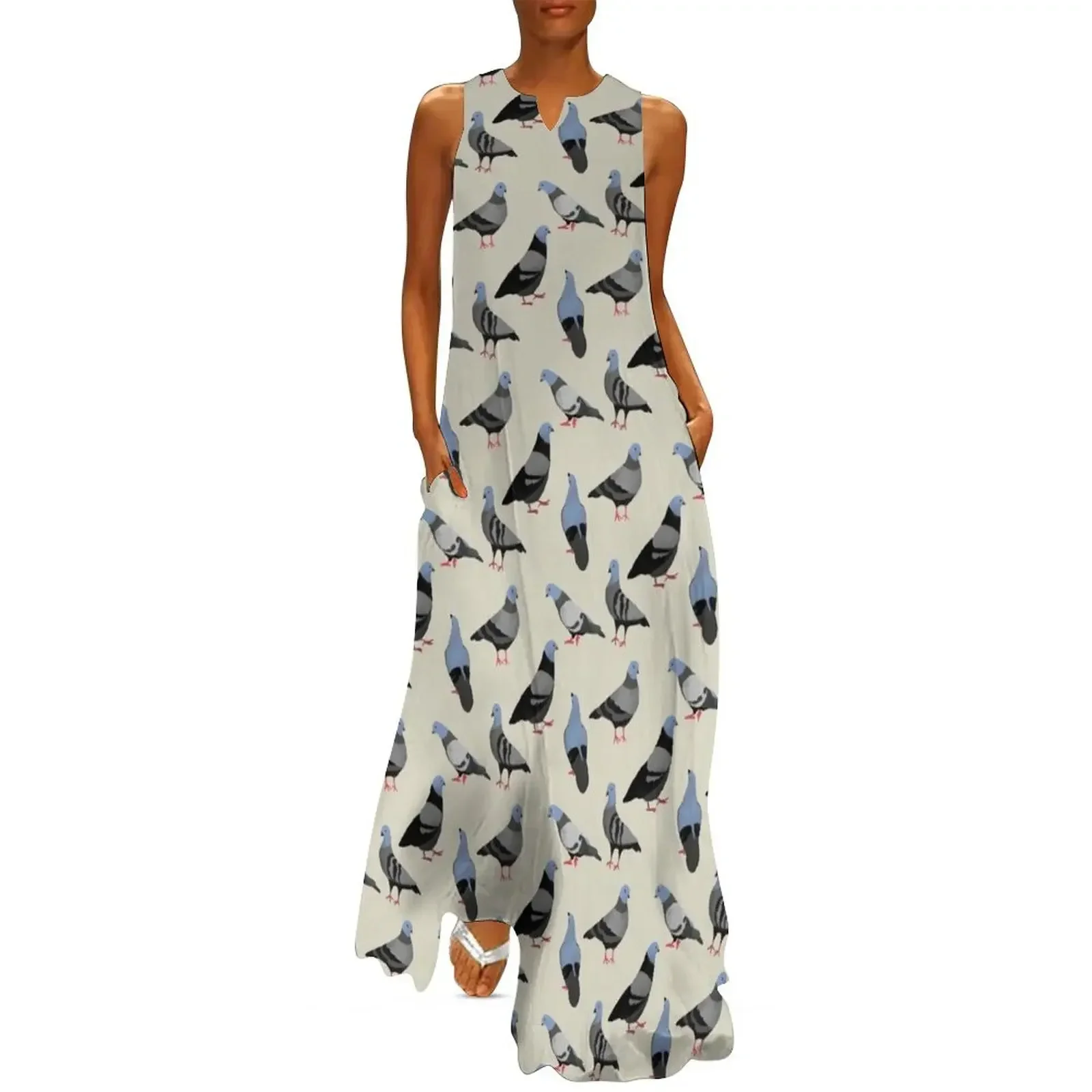 

Design 33 - The Pigeons Long Dress summer woman dress 2025 Long dress women's evening dresses wedding guest 2025