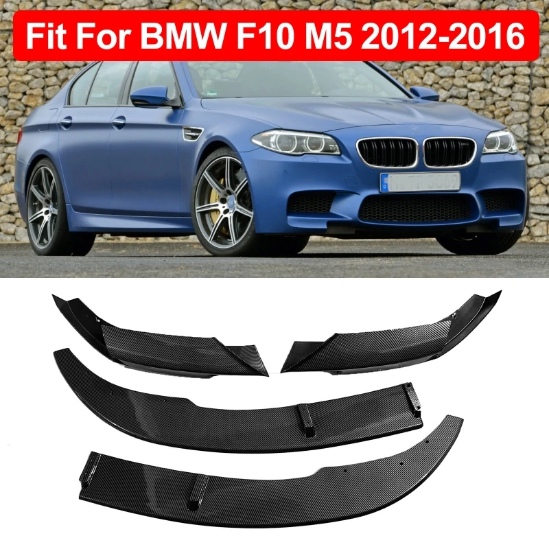 

4Pcs/set Car Front Lower Bumper Lip Spoiler Diffuser Body Kit for BMW F10 M5 2012-2016 Matte/Glossy/Carbon Fiber Black