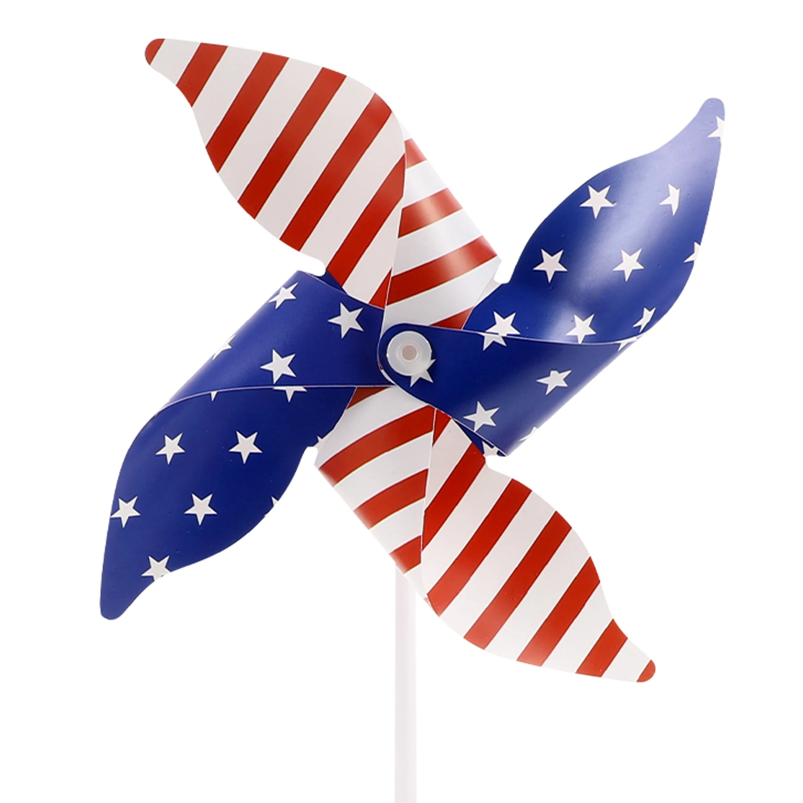 

12 Pcs Patriotic Windmill Decorations 4 Leaf American Flag Design 18cm Colorful Pinwheels for Garden Yard Outdoor