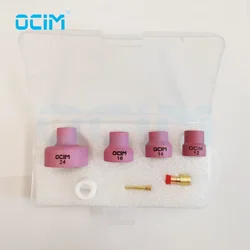 Large Ceramic Nozzle Alumina Cup Tig Welding Parts Kit with Plastic Package For WP‑9/20/25 Torch