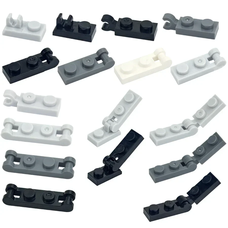 DIY Building Block Thin Brick Clip MOC Part Assemble Plate Special 1x2 with Handles Compatible 63868 92280 60478 18649 Kid Toy