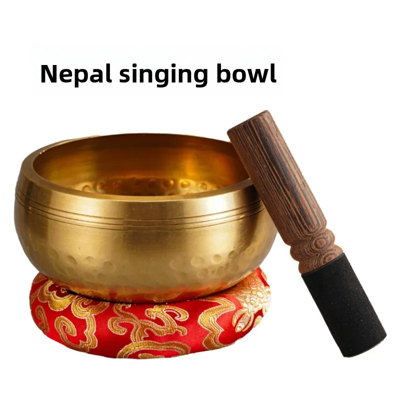 وعاء الموسيقى النحاسي (معرف أيضًا باسم وعاء الصوت البوذي أو جرس زن) للتأمل واليوجا وشفاء الشقرا والاسترخاء