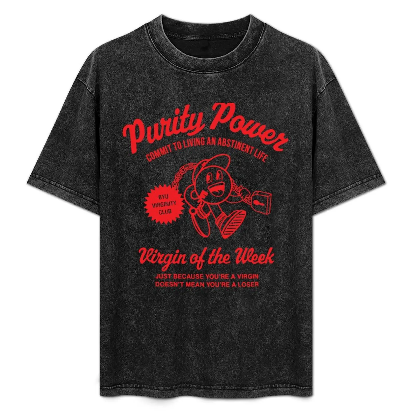 Virginity Purity Power Virgin Not Loser Encourage Virgin of The Week T-Shirt Breathable Mesh Panel T-Shirt