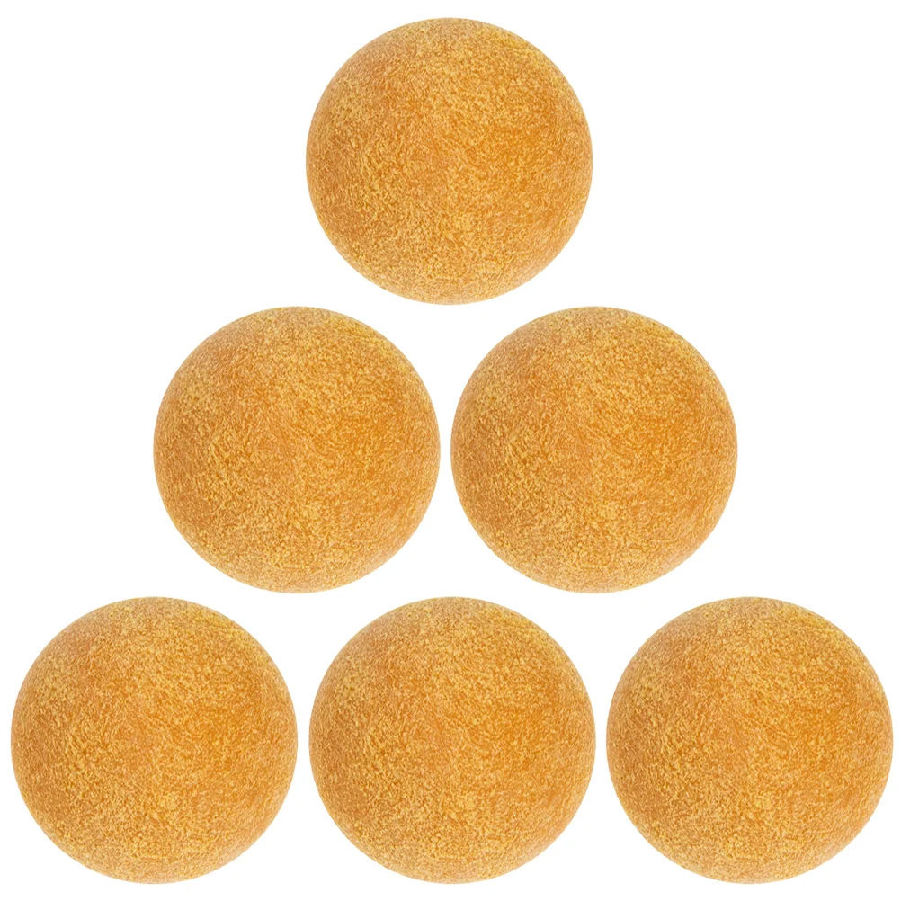 6 Pcs Table Soccer Desk Game Balls Foosball for Adult Frosted Football Plastic Accessories