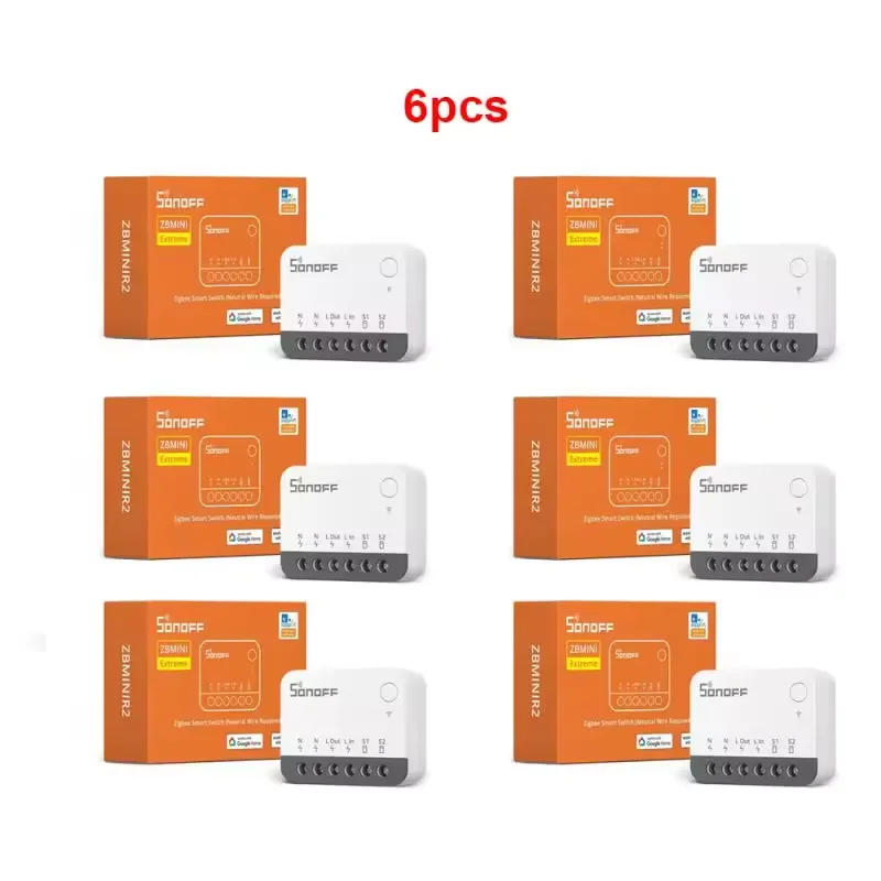 SONOFF ZBMINIR2 Zigbee Mini Smart Switch Smart Home Stroomonderbreker Afstandsbediening via eWeLink Compatibel met Zigbee Hubs