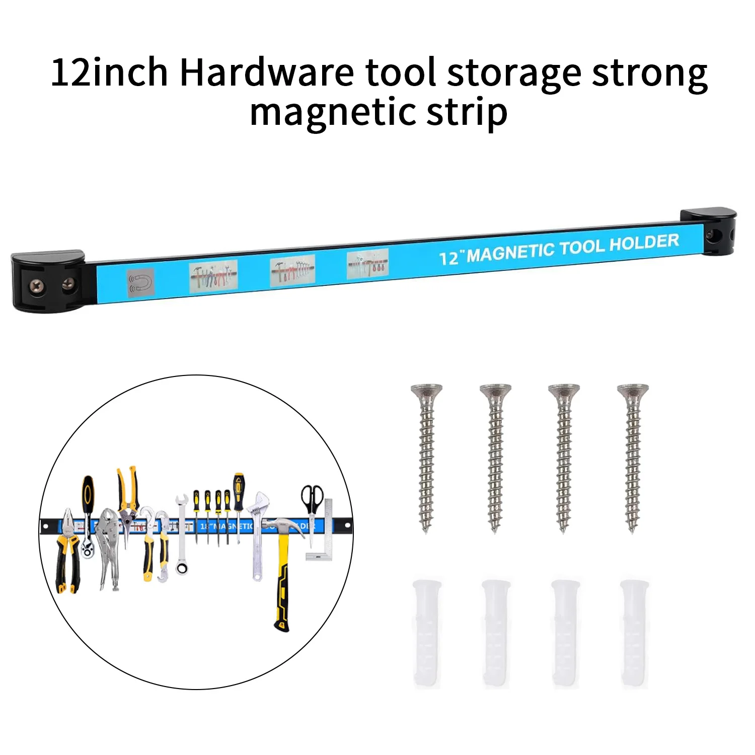 Magnetische gereedschaphouder, zware magneetgereedschapsbalk, lange strip, garage, werkplaatsen, hardware-opslag, metalen organizerrek voor werkbank