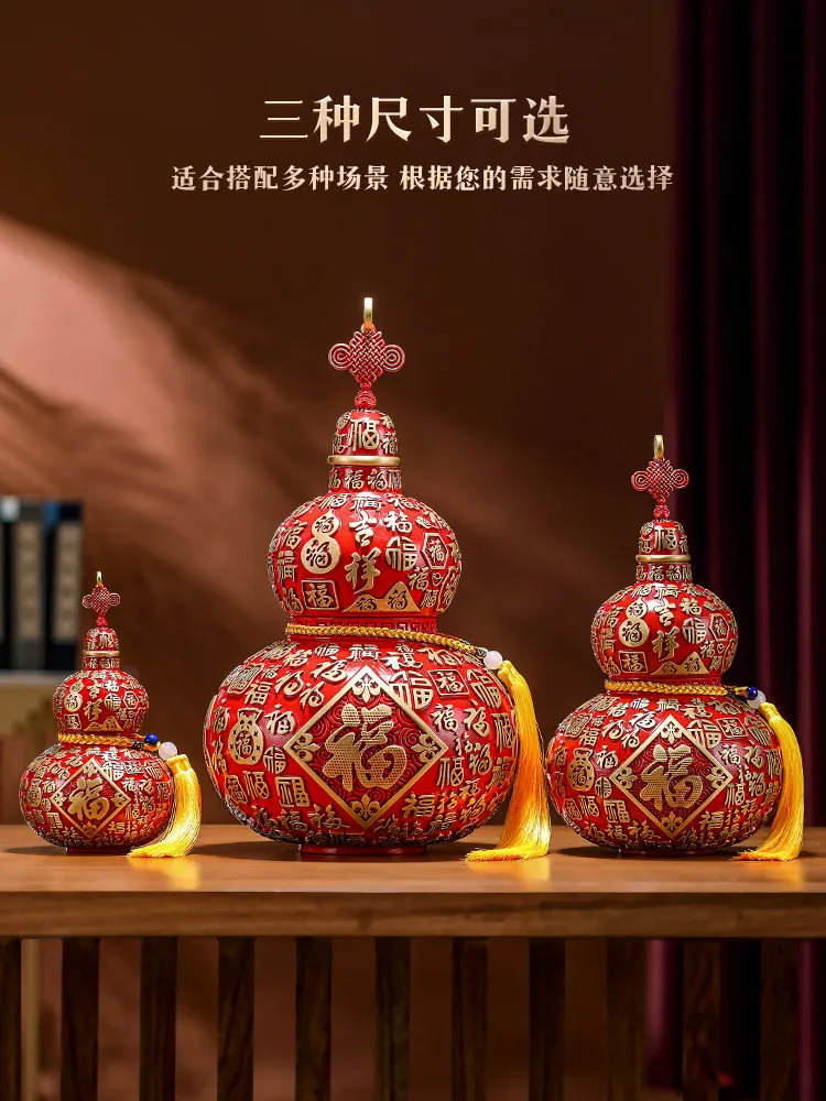 Brass handicrafts Baifu gourd ornament home entrance gifts