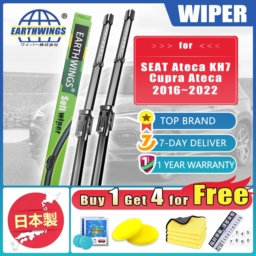 

For SEAT Ateca KH7 Cupra Ateca 2016 2017 2018 2019 2020 2021 2022 XCELLENCE Front Rear Wiper Blades Windshield Car Accessories