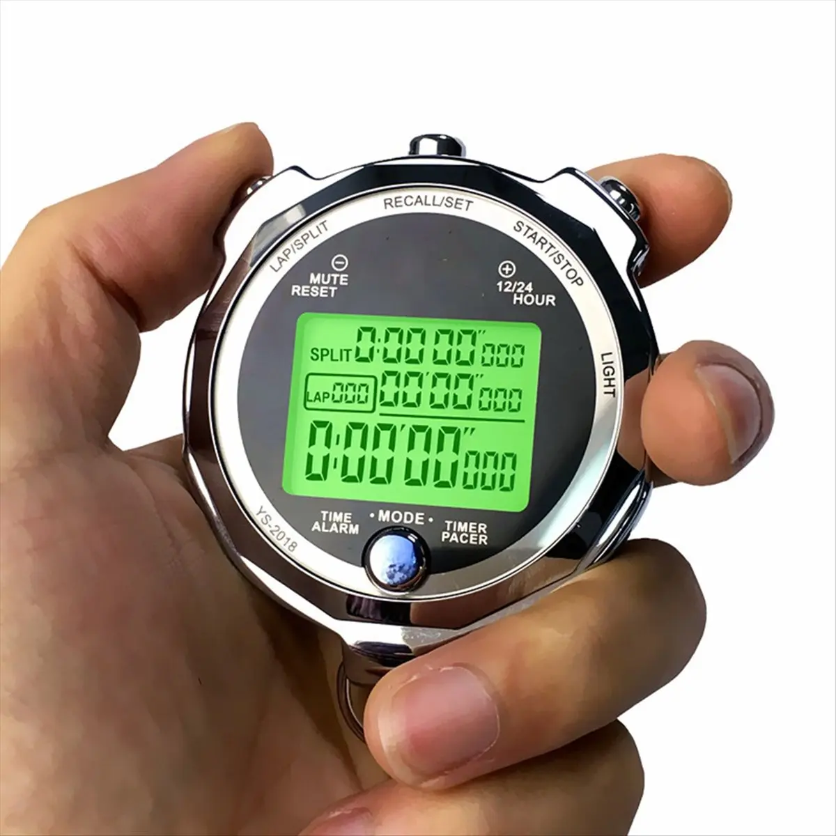 New arrival  Professional Metal Digital Stopwatch Timer 0.001s Channels Sports Running Training Timer 100 Tracks