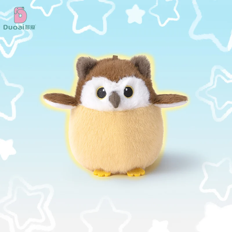 

11cm Owl Plush Toy Kawaii Keychain Stuffed Doll Backpacks Ornaments Plushie Small Bird For Car Pendant Kids Birthday Gifts